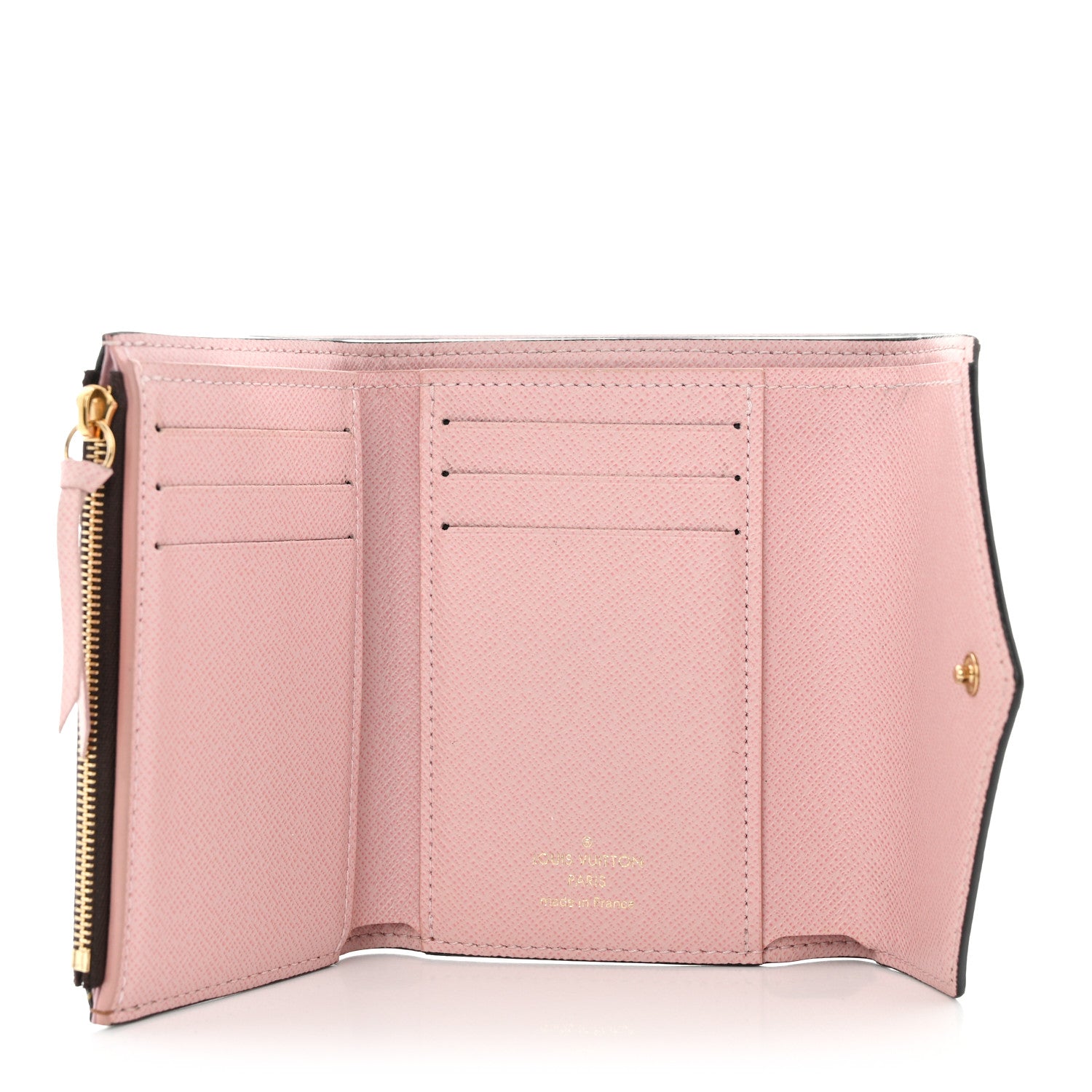 Louis Vuitton Damier Ebene Victorine Wallet Rose Ballerine 5 of 10