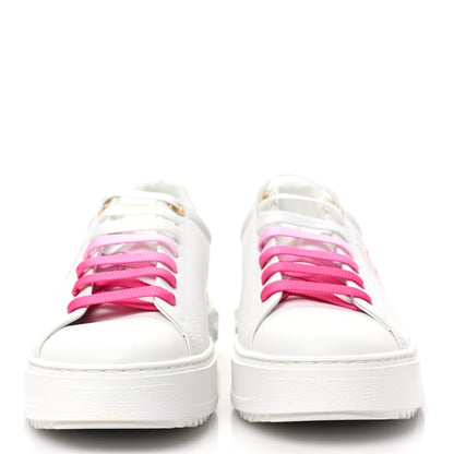 Louis Vuitton Monogram Time Out Sneakers 38.5 White Pink 2 of 8