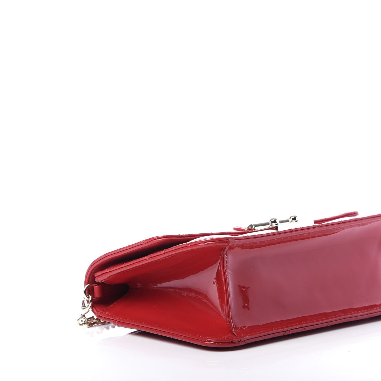 Patent Cannage Miss Dior Promenade Pouch Red