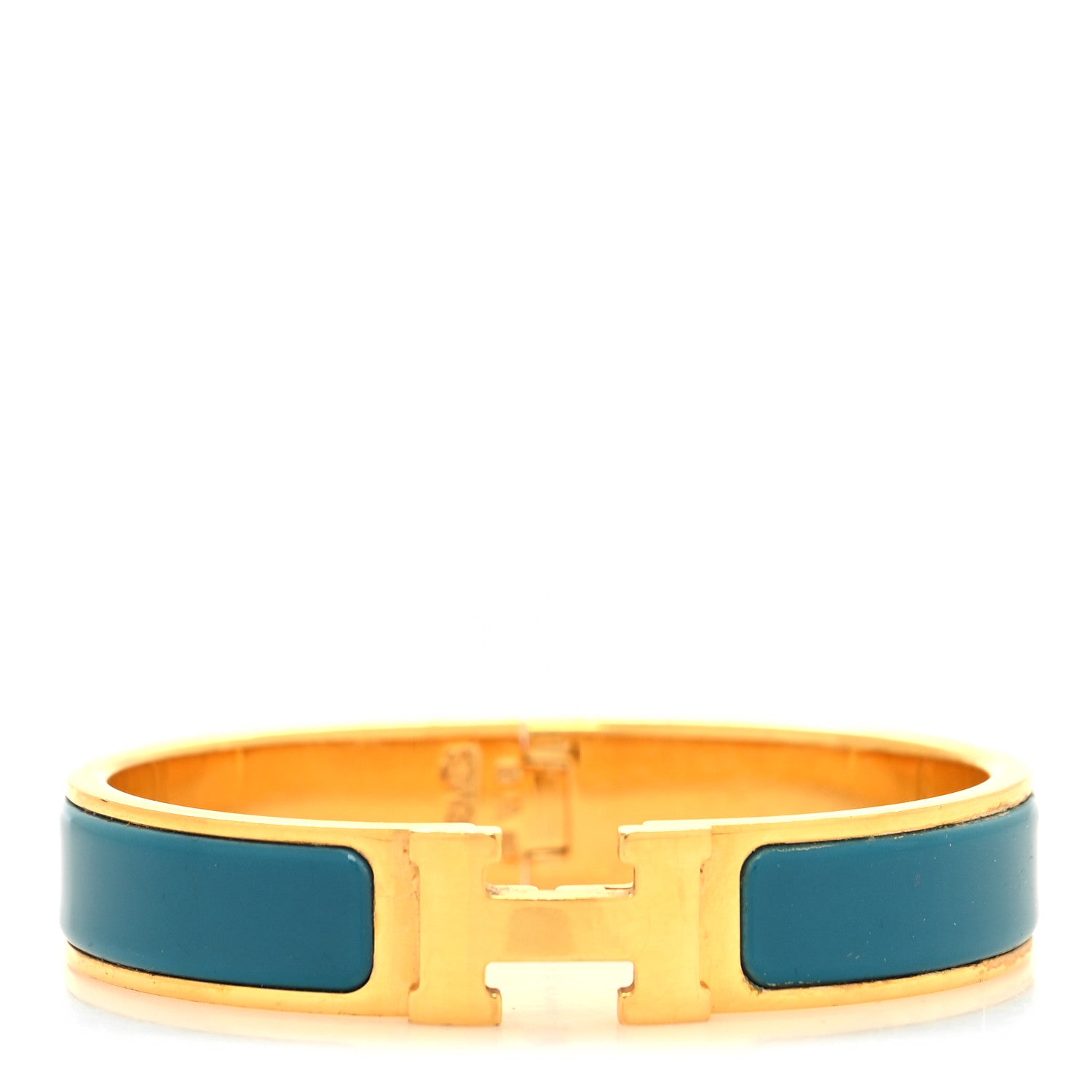 Hermes Enamel Narrow Clic Clac H Bracelet PM Bleu Album 1 of 5
