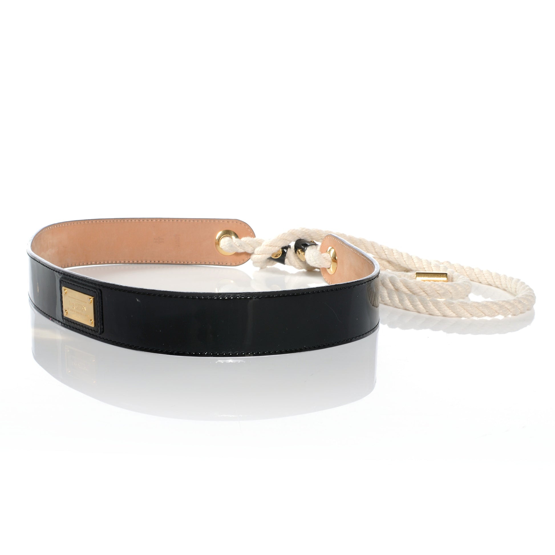 Louis Vuitton Patent Inventeur Rope Belt 85 34 5 of 10