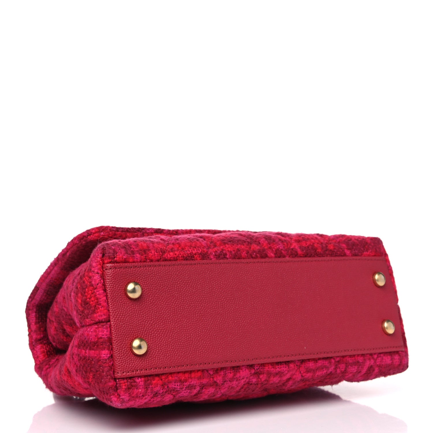 Chanel Tweed Mini Coco Handle Flap Red 3 of 9