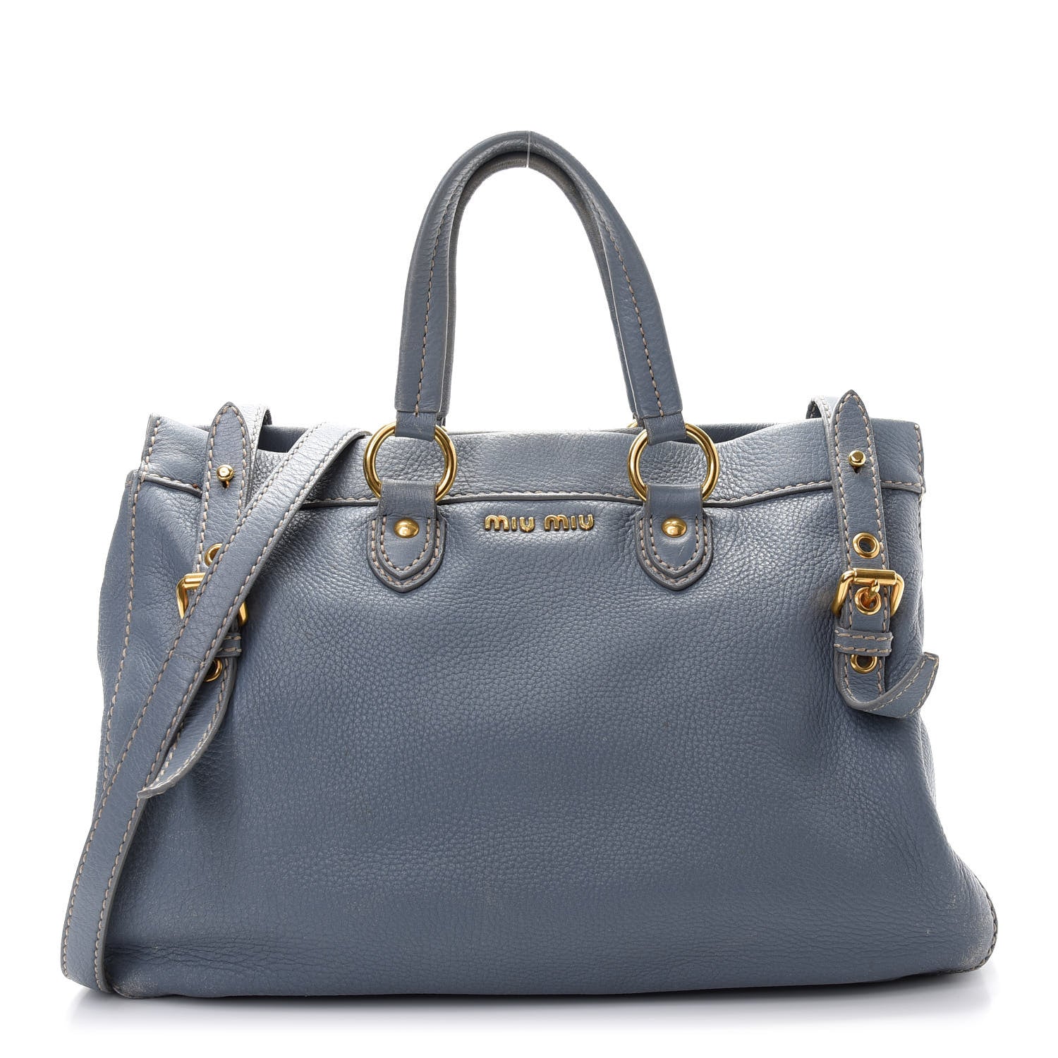 Miu Miu Vitello Daino Top Handle Tote 1 of 15