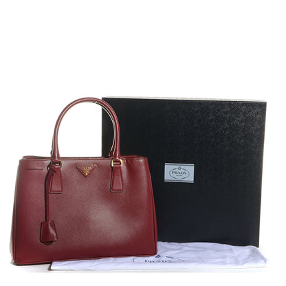 Prada Saffiano Lux Medium Tote Cherry 4 of 14