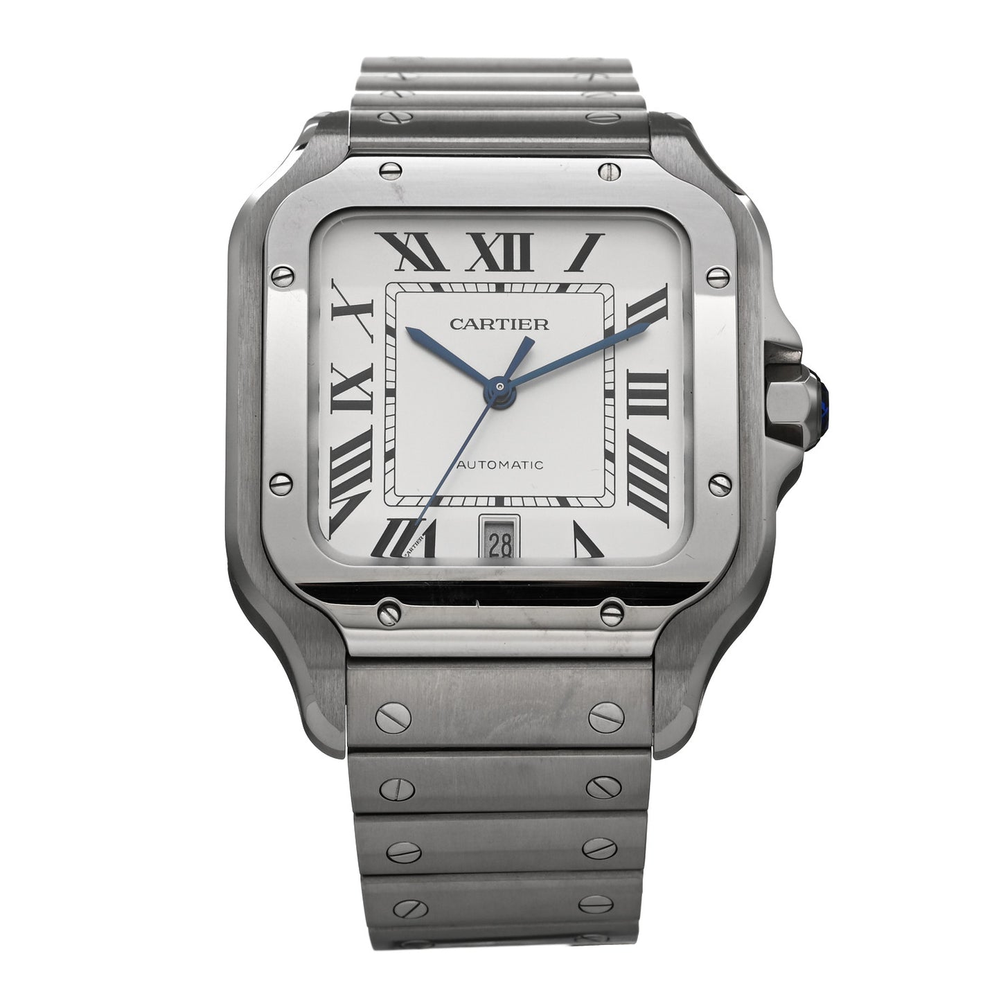 Stainless Steel 39.8mm Santos De Cartier Automatic Watch