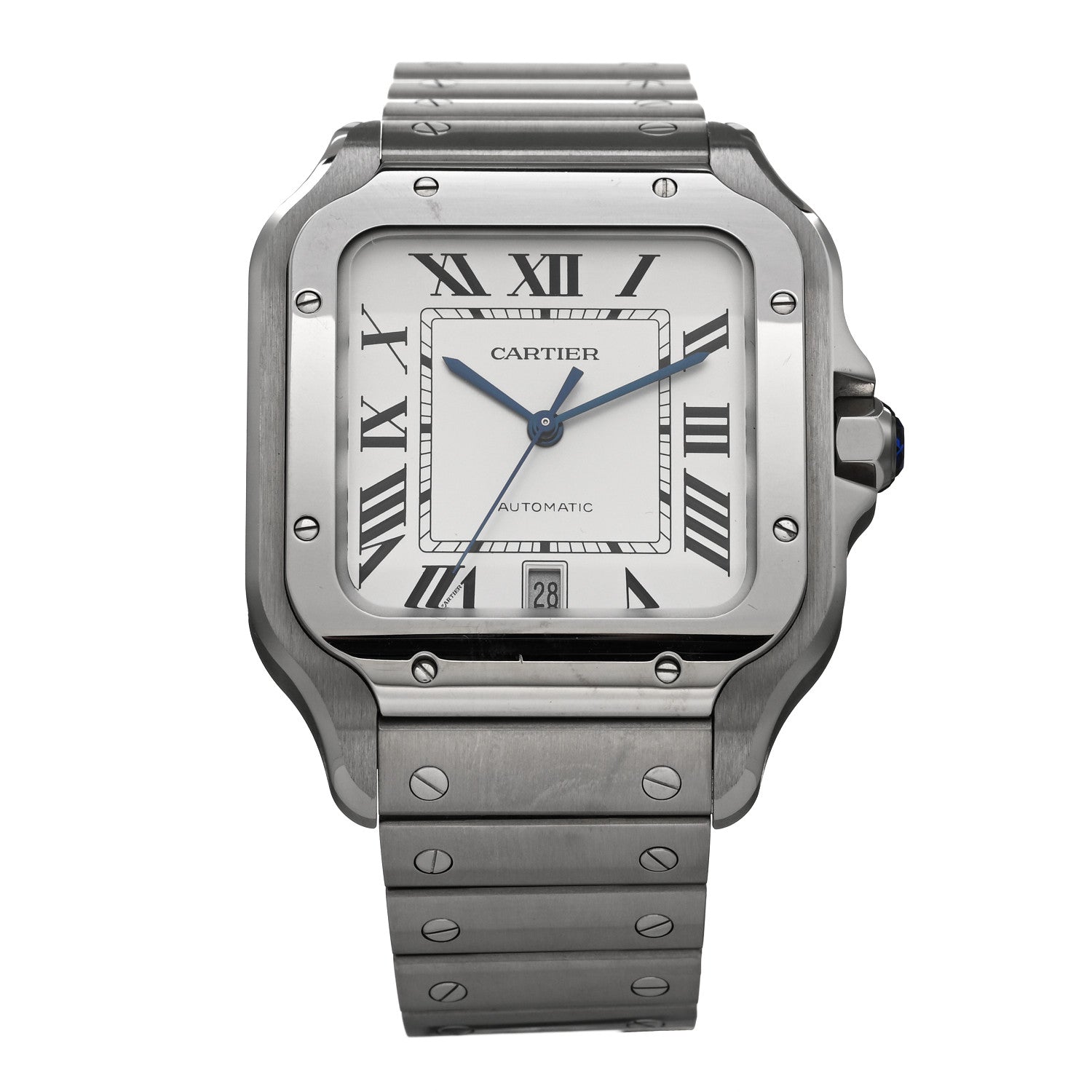 Cartier Stainless Steel 39.8mm Santos De Cartier Automatic Watch 1 of 5