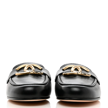 Chanel Lambskin CC Mules 35.5 Black 2 of 12