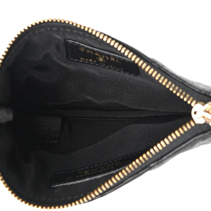 Chanel Lambskin Quilted Small No. 5 Cosmetic Case Black 5 of 8