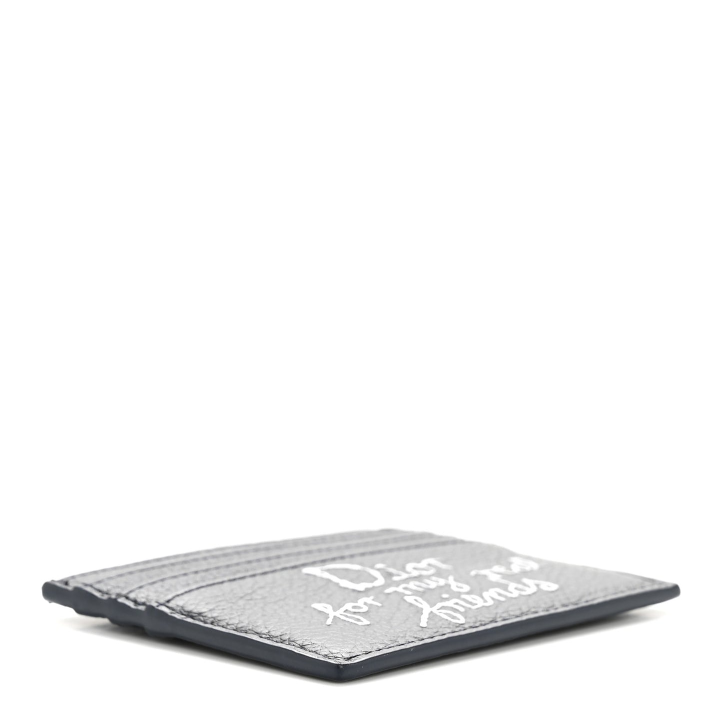X HYLTON NEL Grained Calfskin Logo Card Holder Navy