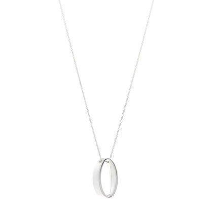 Tiffany Sterling Silver Oval Loop Pendant Necklace 1 of 4