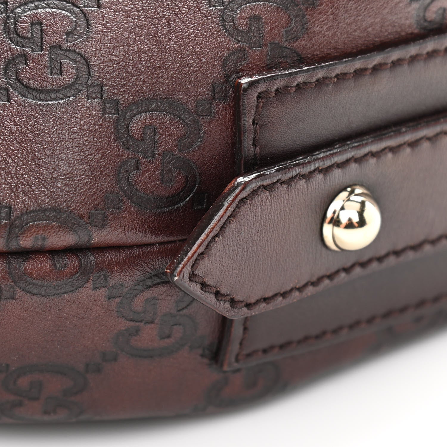 Gucci Guccissima Medium Horsebit Chain Hobo Dark Brown 11 of 12