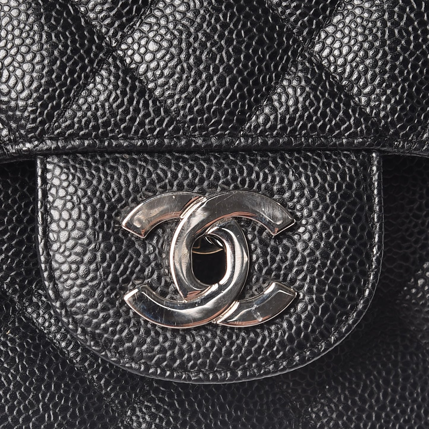 Caviar Quilted Jumbo Single Flap Black