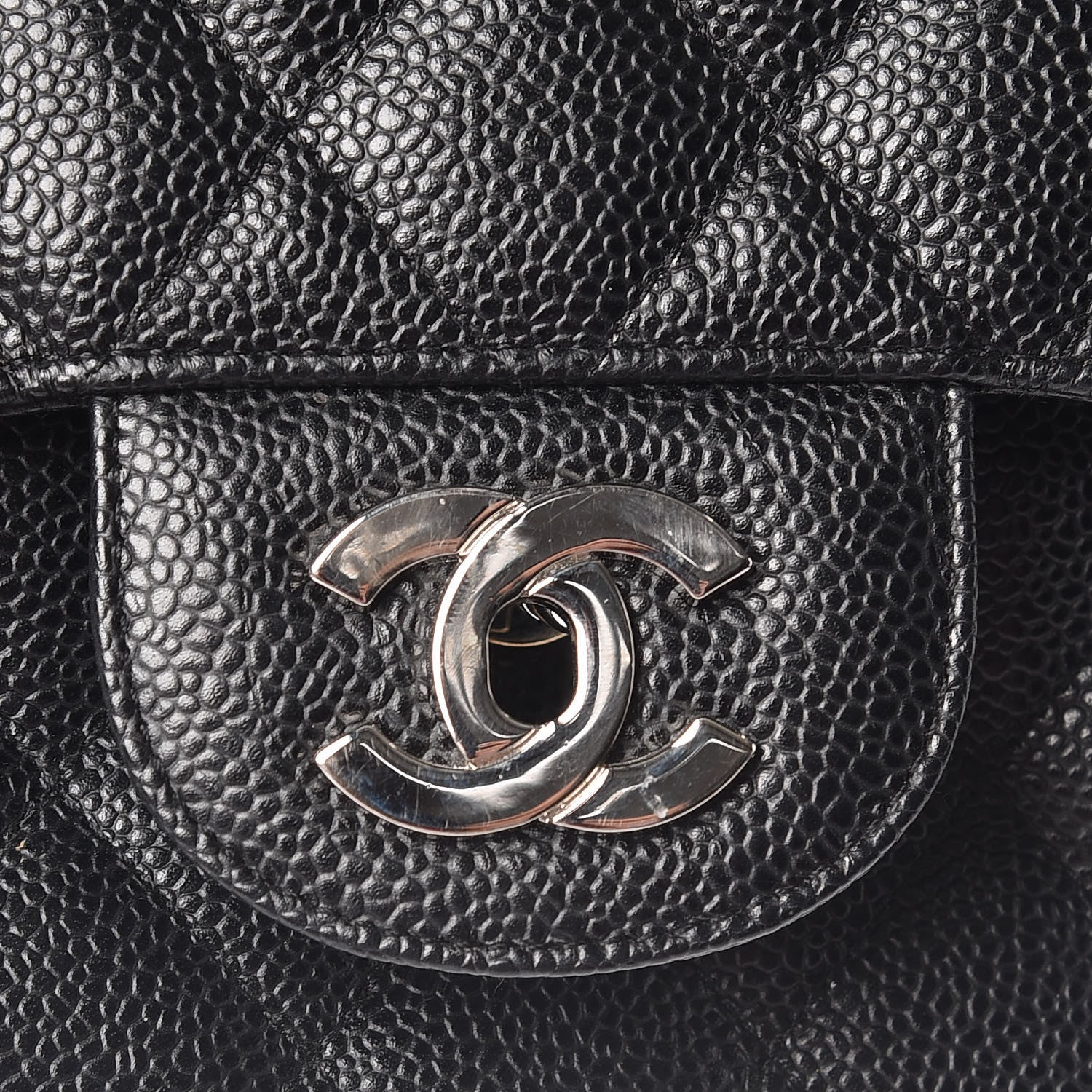 Chanel Caviar Quilted Jumbo Single Flap Black 12 of 16