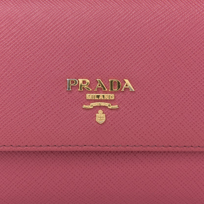 Prada Saffiano Multicolor Compact Wallet Peonia Begonia 9 of 10
