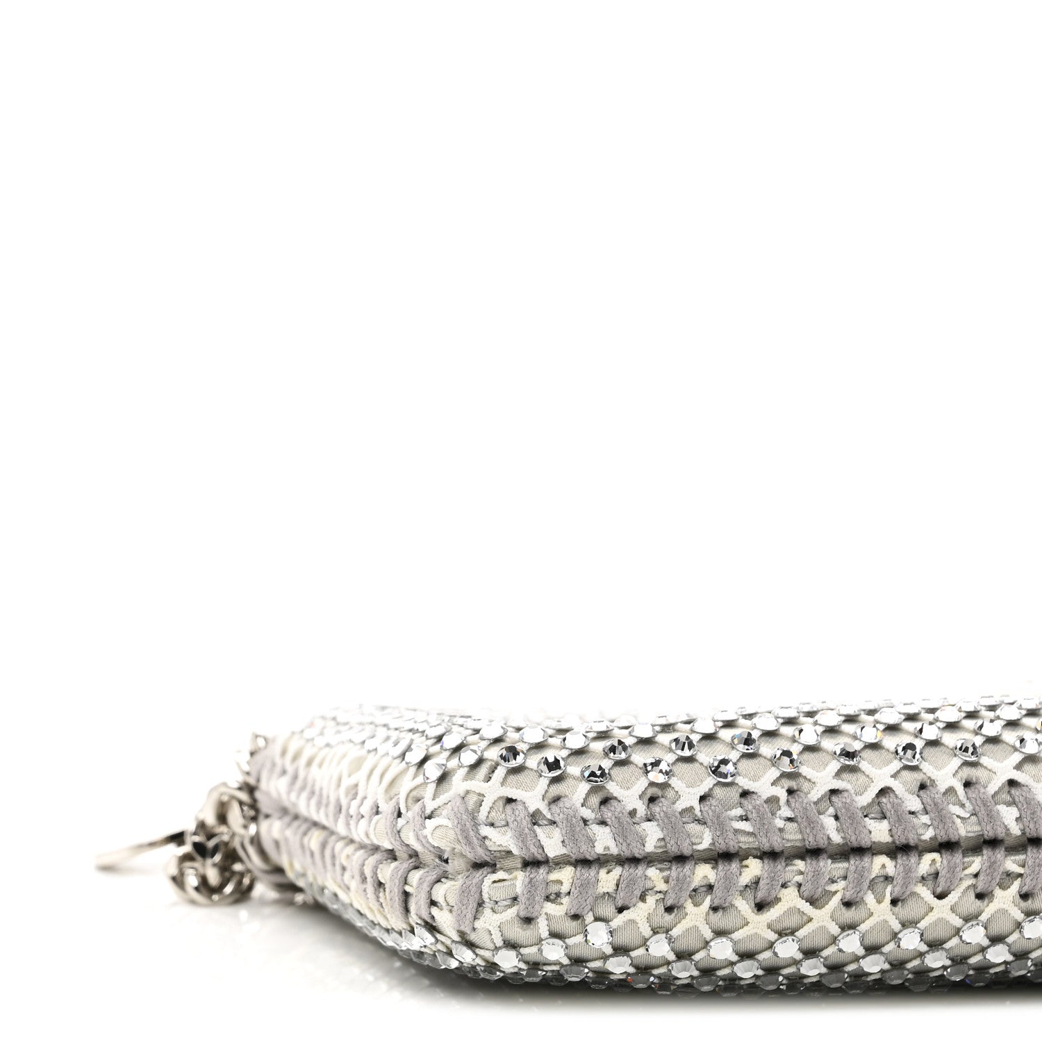 Stella McCartney Crystal Mesh Tiny Falabella Crossbody Bag Oyster 8 of 9