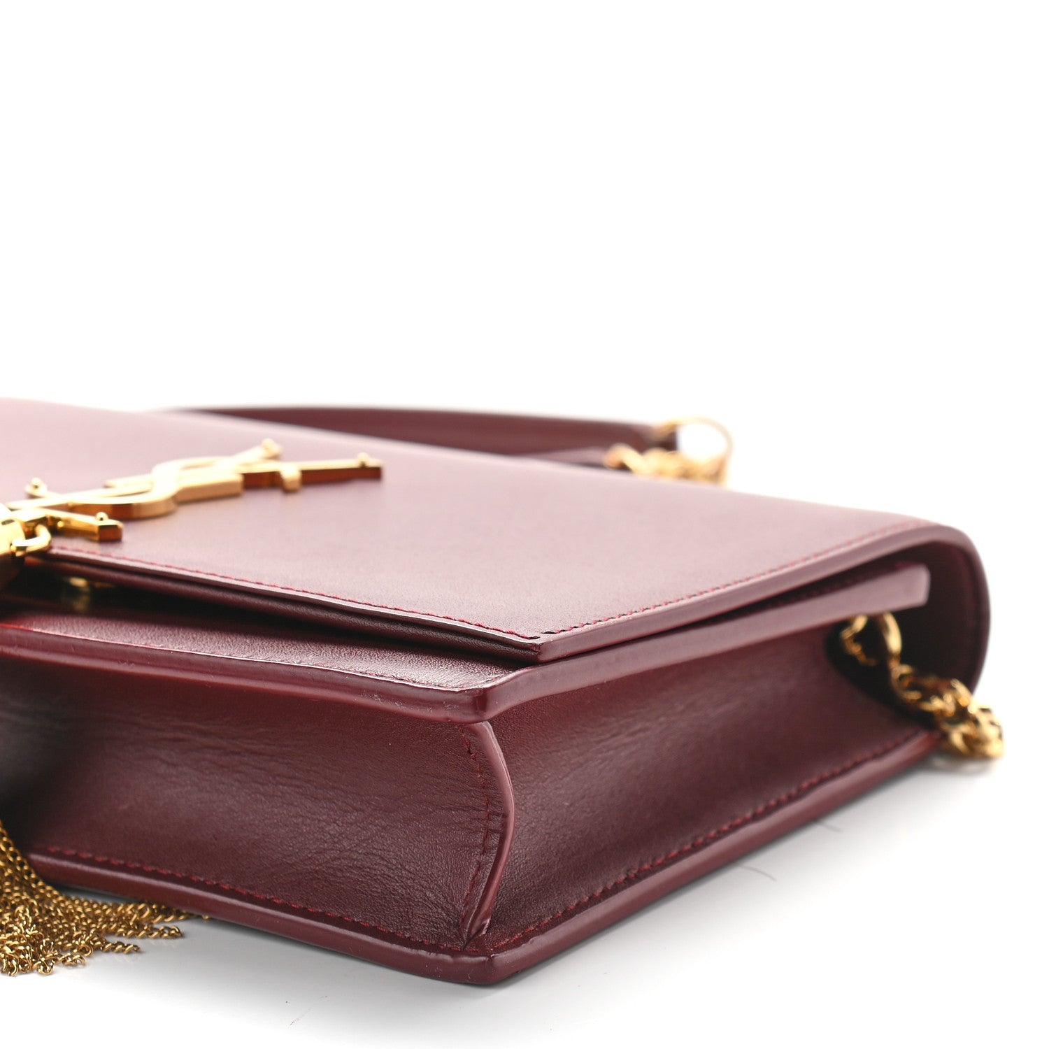 Saint Laurent Smooth Calfskin Classic Monogram Kate Tassel Chain Wallet Palissandre 6 of 8