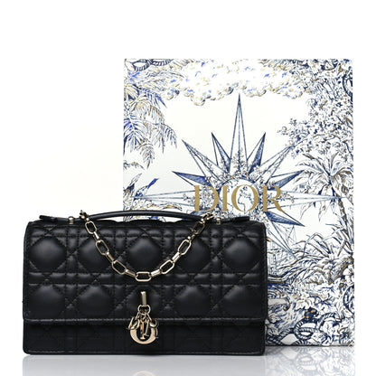 Christian Dior Lambskin Cannage Mini My Dior Bag Black 10 of 10