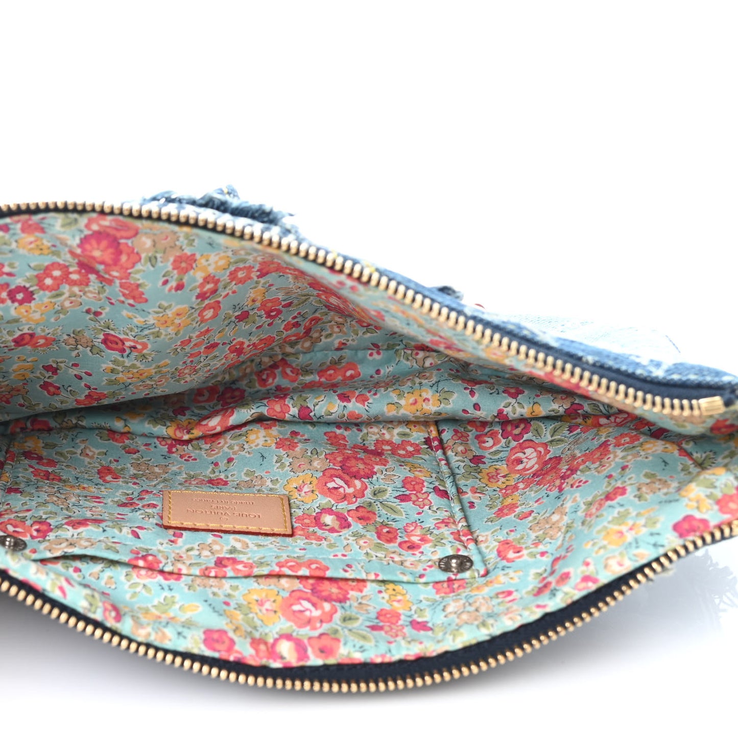 Denim Patchwork Pouchy Blue