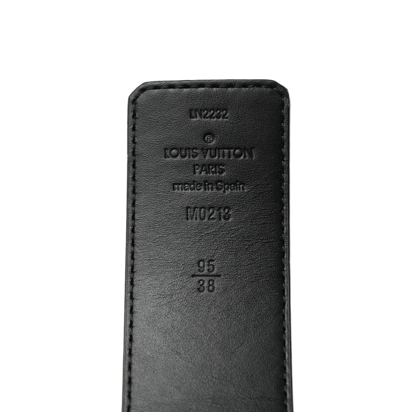 Damier Graphite 40mm LV Initiales Belt 95 38