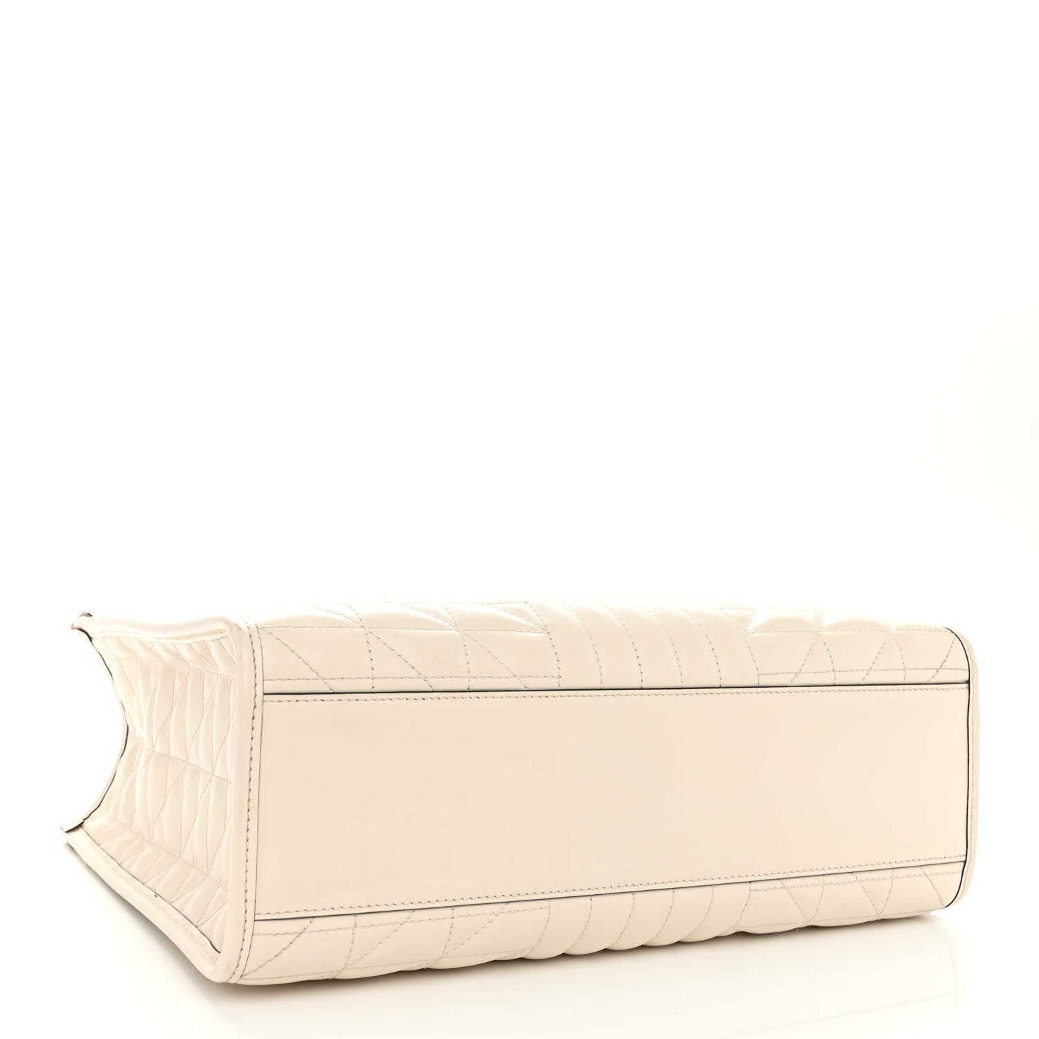 Gucci Calfskin Matelasse Aria Medium GG Marmont Shoulder Tote Mystic White 4 of 9