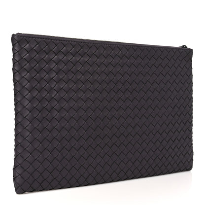Bottega Veneta Nappa Intrecciato Large Flat Zip Biletto Pouch Quetsche 3 of 8