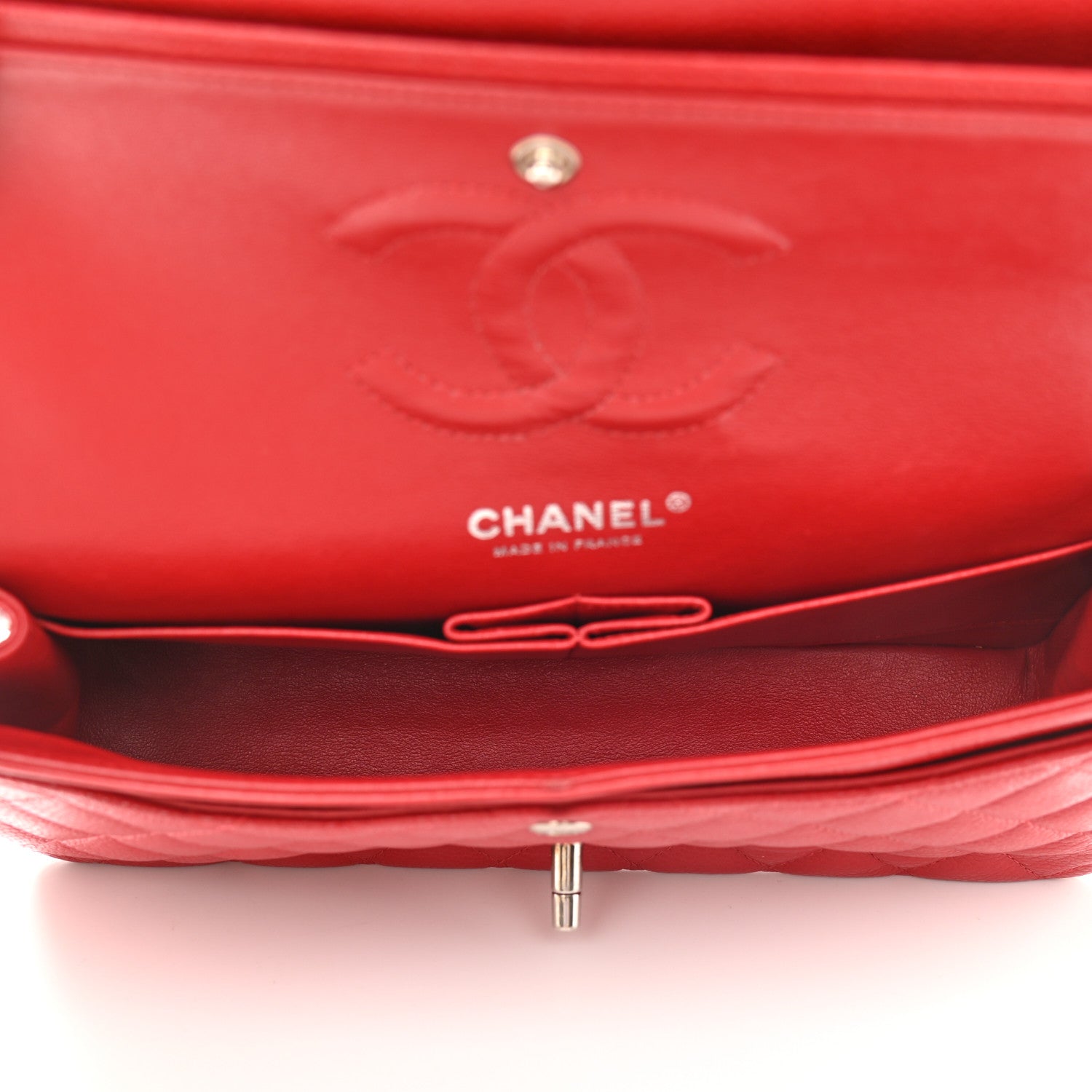 Chanel Caviar Quilted Medium Double Flap Red 5 of 10