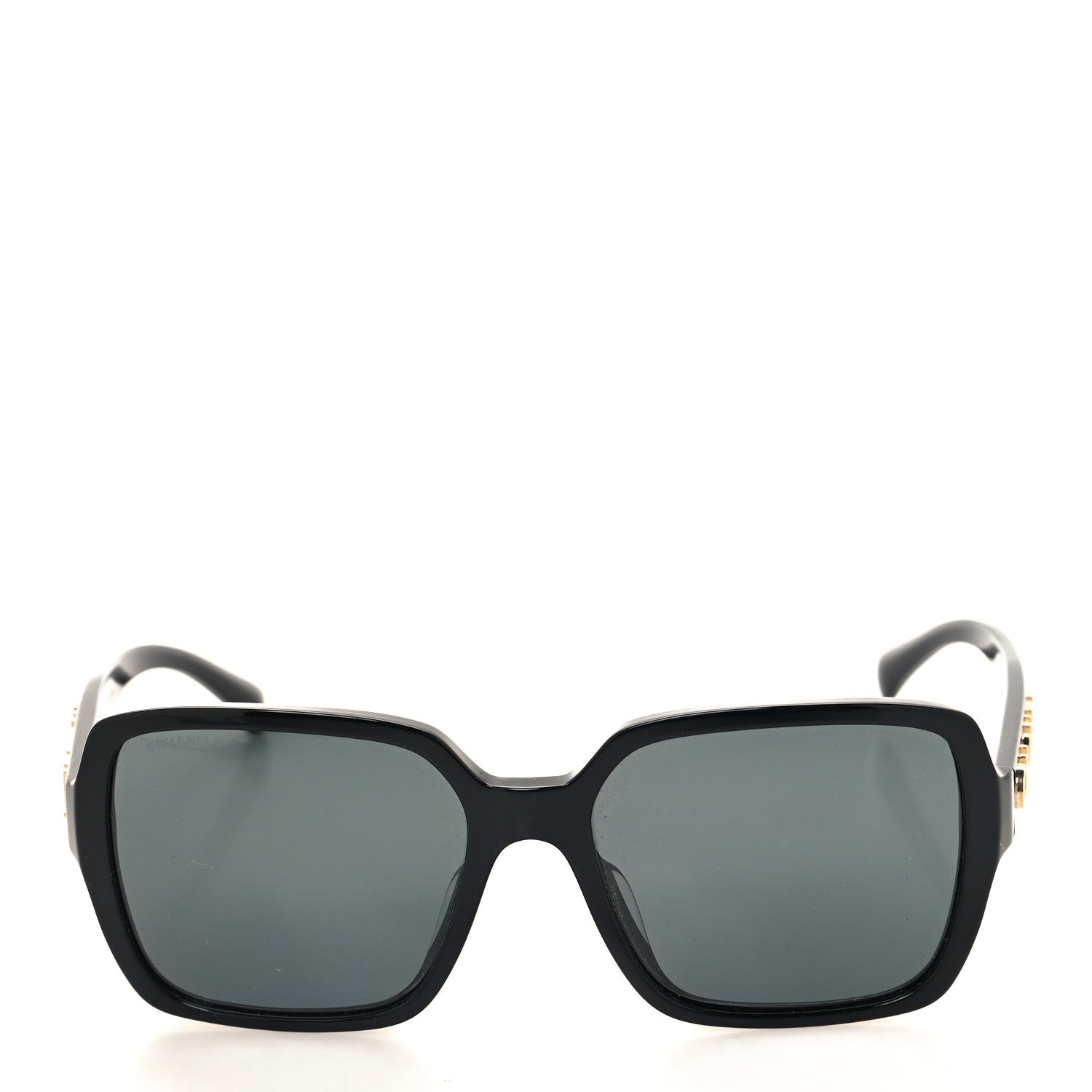 Chanel Acetate Polarized Square Sunglasses 5408 Black 2 of 7