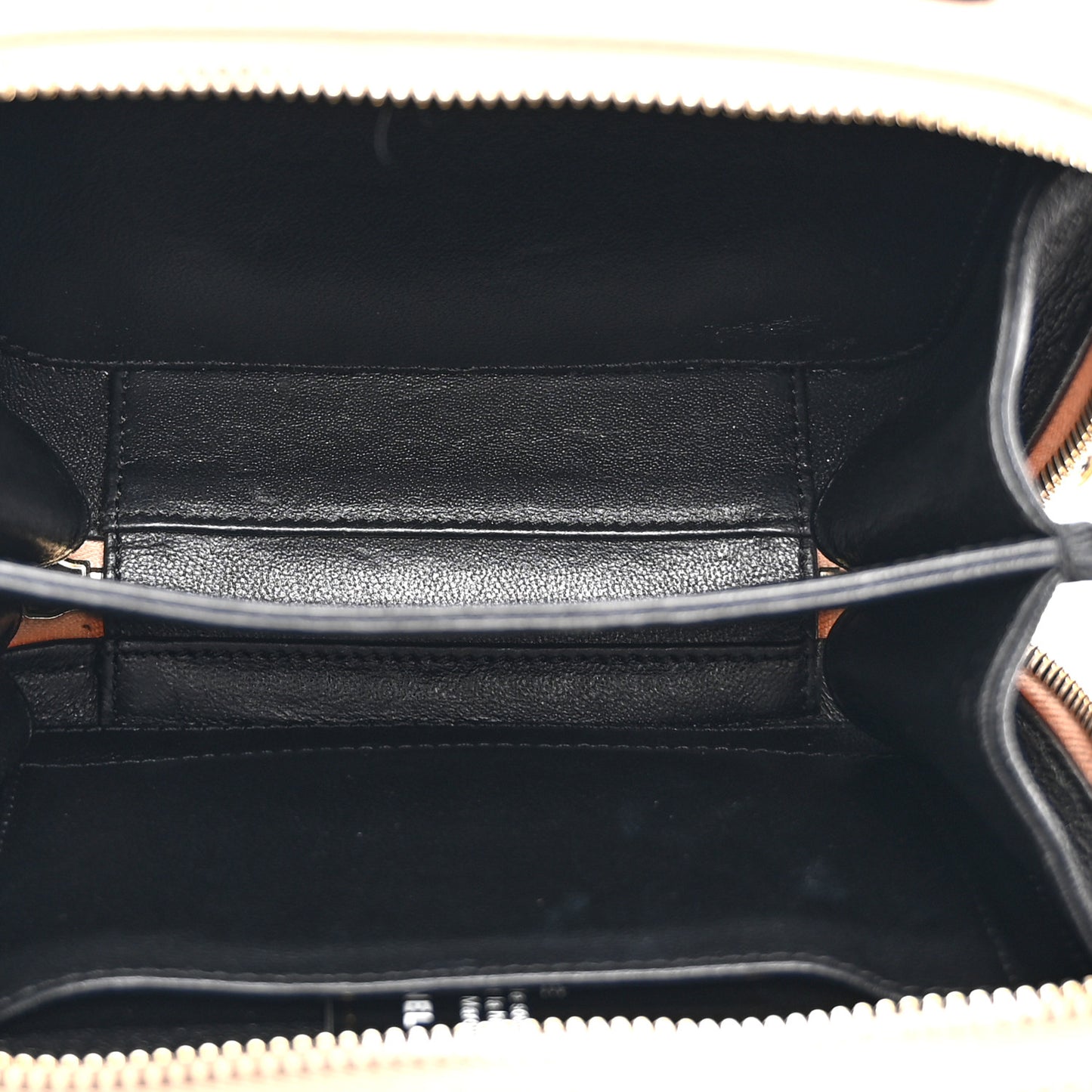 Caviar Quilted Small CC Filigree Vanity Case Beige Black