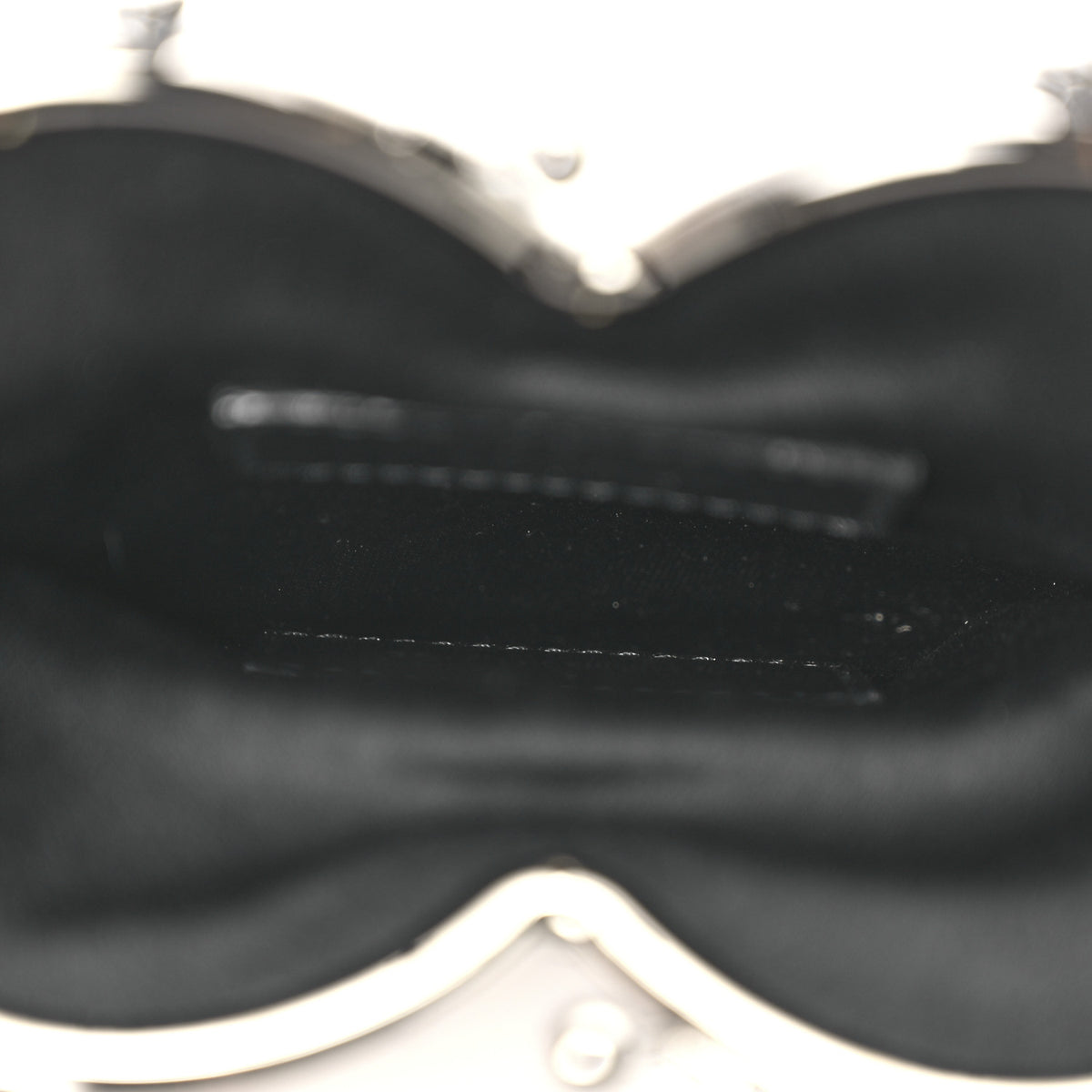 Satin Mesh Studded Mini Heart Bag Dark Rutenio