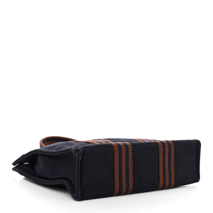 Hermes Canvas Tout Fourre PM Navy Brown 4 of 11