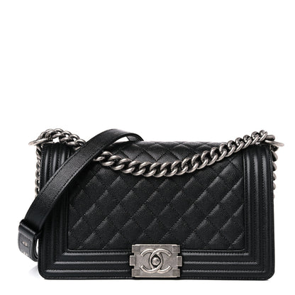 Chanel Caviar Quilted Medium Boy Flap Black 1 of 10