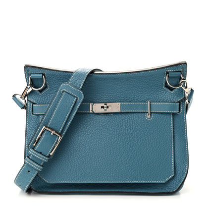 Hermes Taurillon Clemence Jypsiere 28 Blue Jean 1 of 10