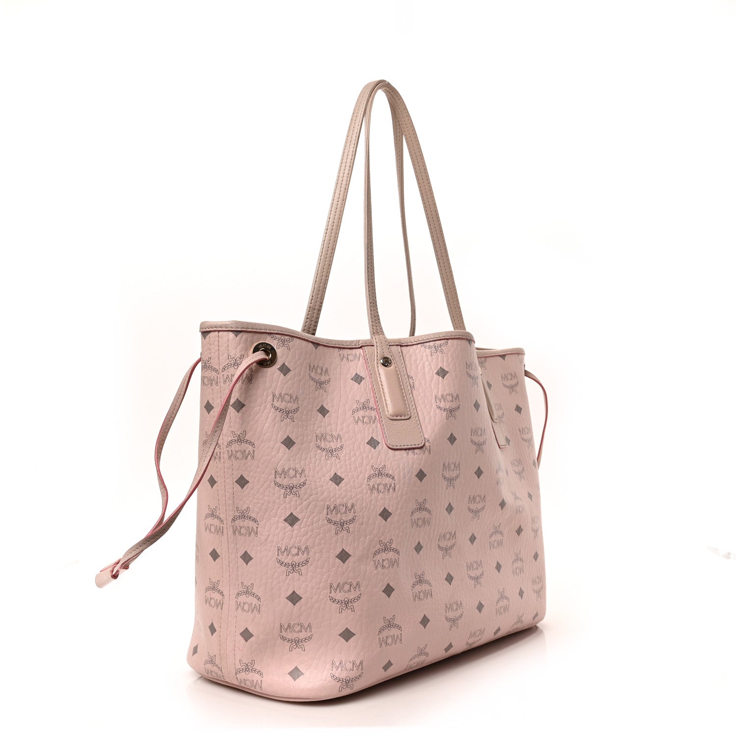 MCM Visetos Medium Liz Reversible Shopper Tote Soft Pink 5 of 16