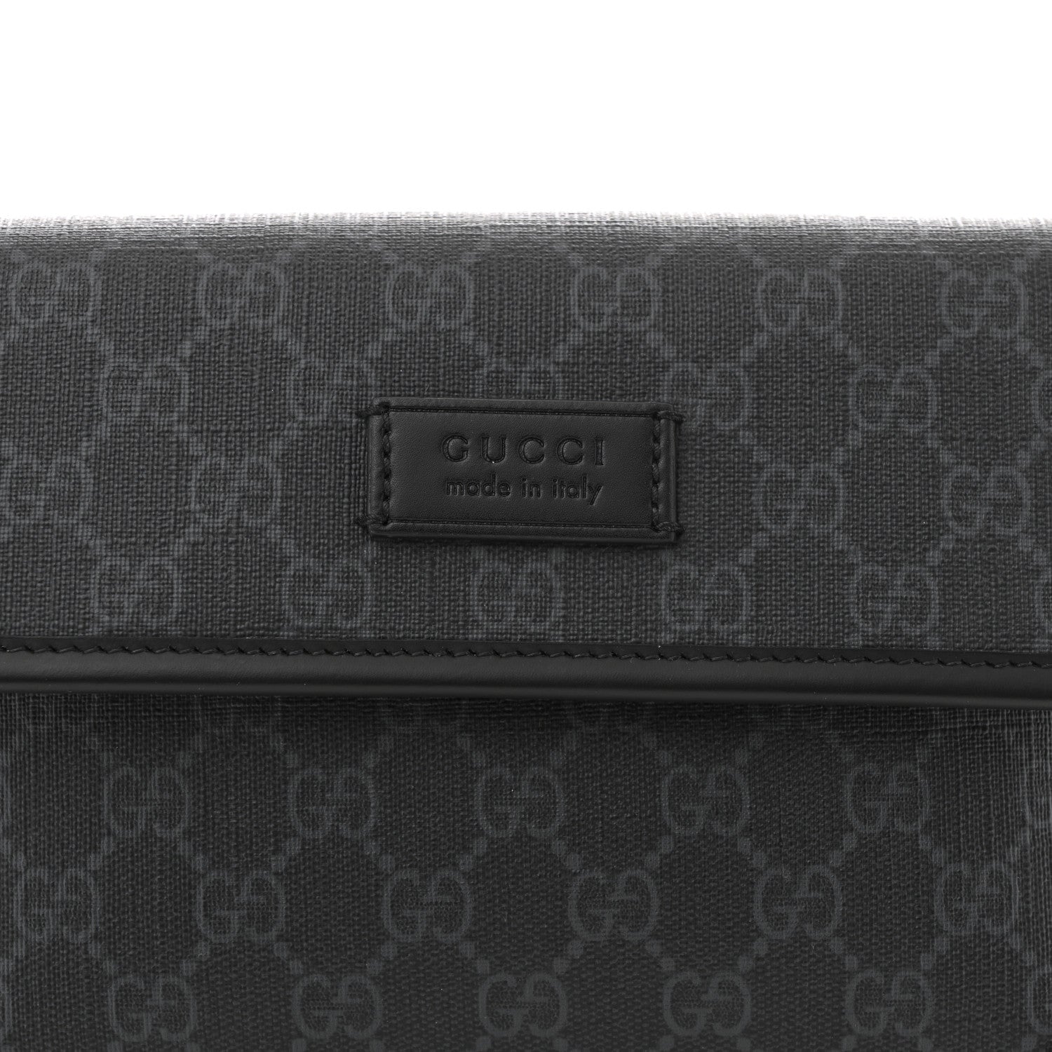 Gucci GG Supreme Monogram Web Slim Belt Bag Black Grey 8 of 13