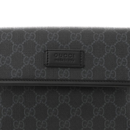 Gucci GG Supreme Monogram Web Slim Belt Bag Black Grey 8 of 13