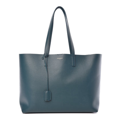 Saint Laurent Calfskin Large Shopping Tote Dark Turquoise 3 of 11