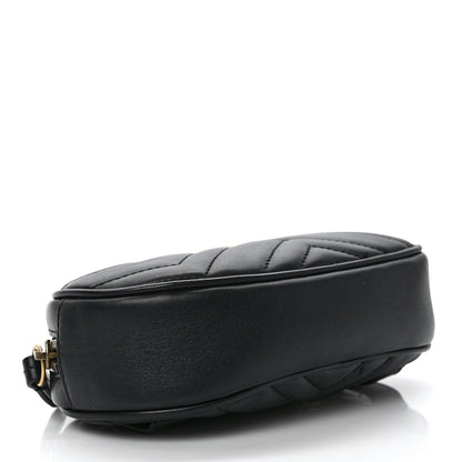 Gucci Calfskin Matelasse GG Marmont Belt Bag 85/34 Black 4 of 10