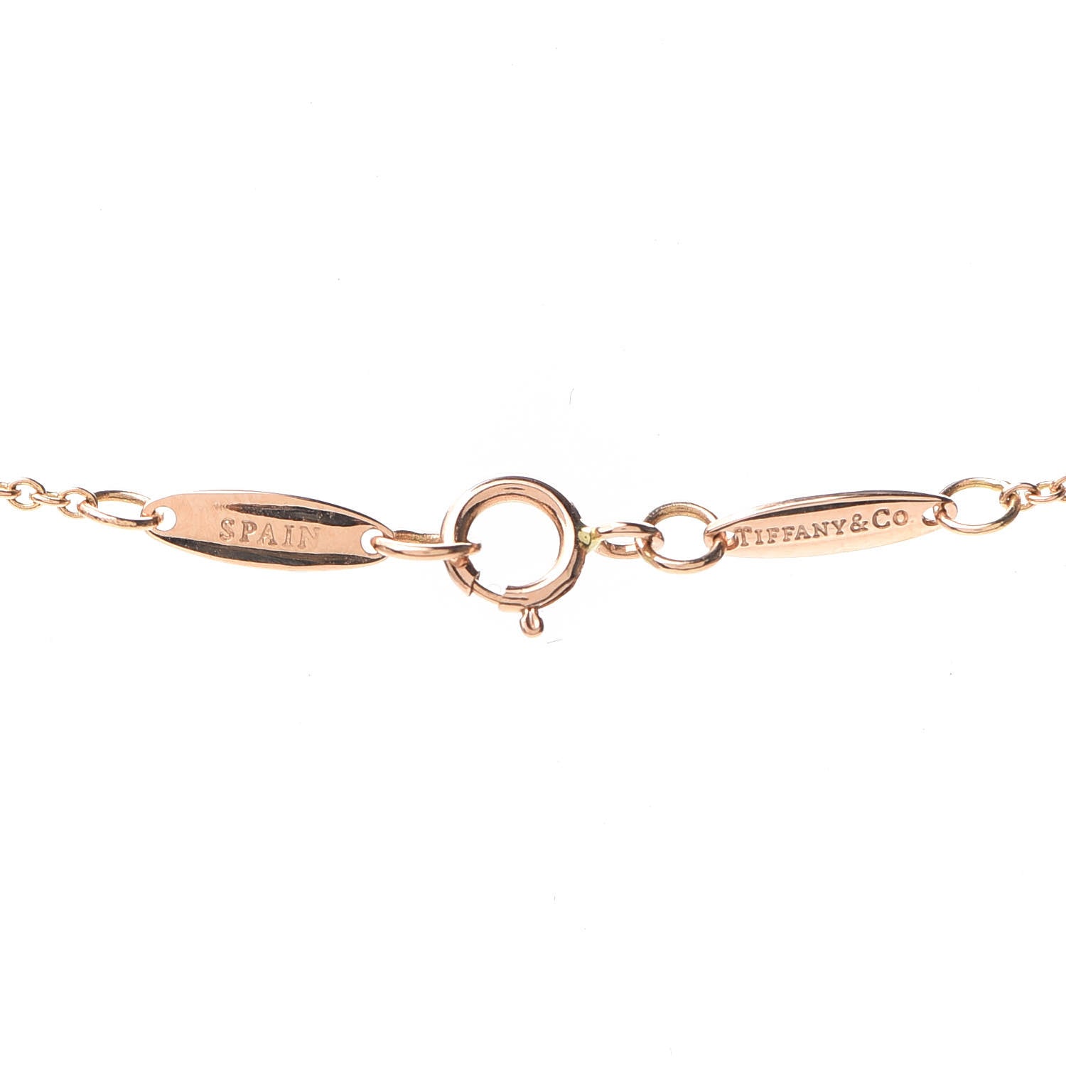 Tiffany 18K Rose Gold Diamond .17ct Elsa Peretti Diamonds by the Yard Heart Pendant Necklace 4 of 5