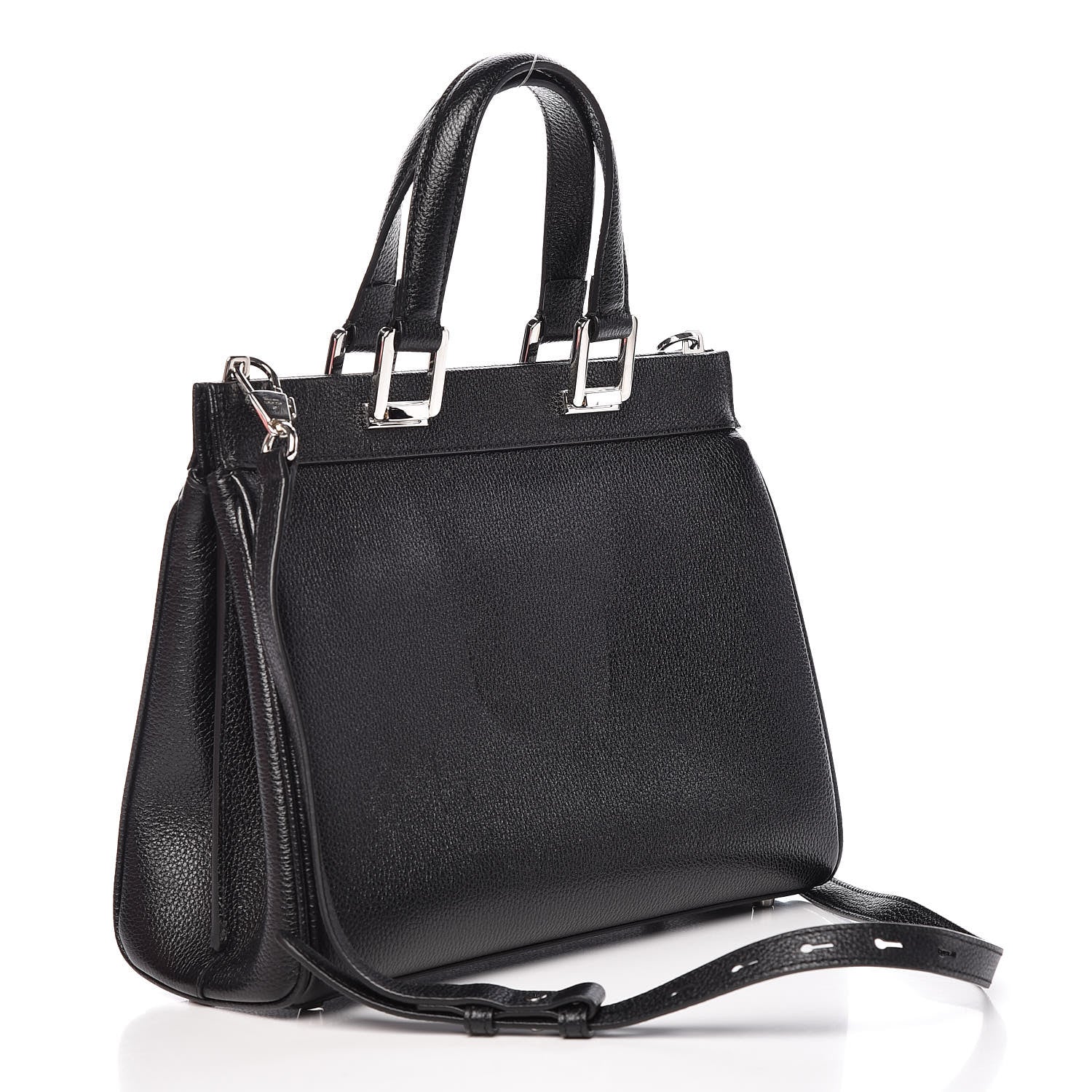 Gucci Grainy Calfskin Small Zumi Top Handle Bag Black 4 of 15