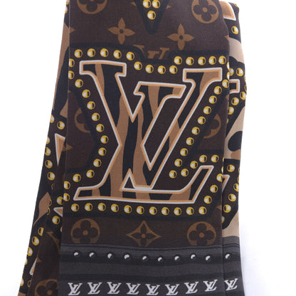 Louis Vuitton Silk Monogram LV World Bandeau Brown 4 of 4