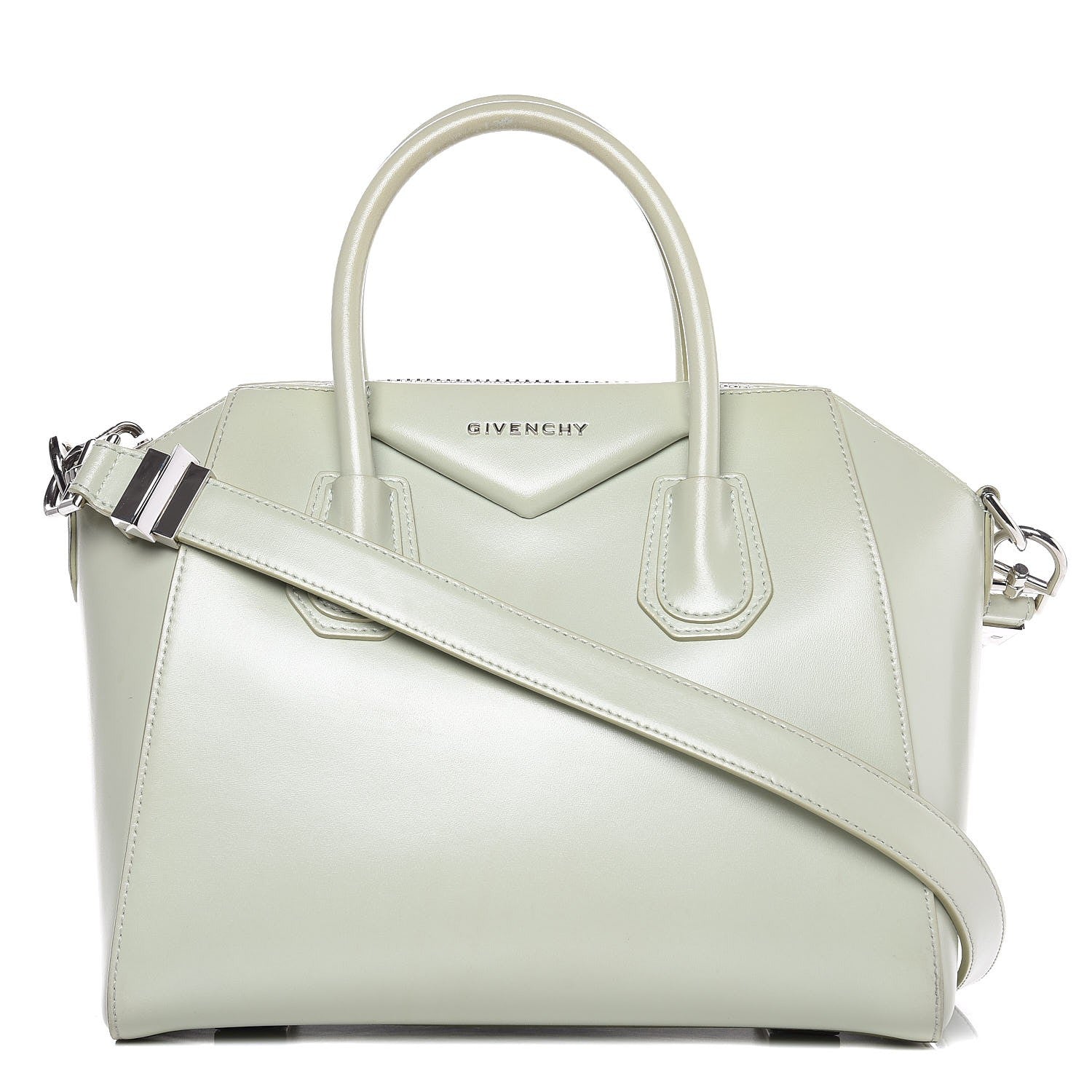 Givenchy Shiny Lord Calfskin Small Antigona Aqua Green 1 of 14