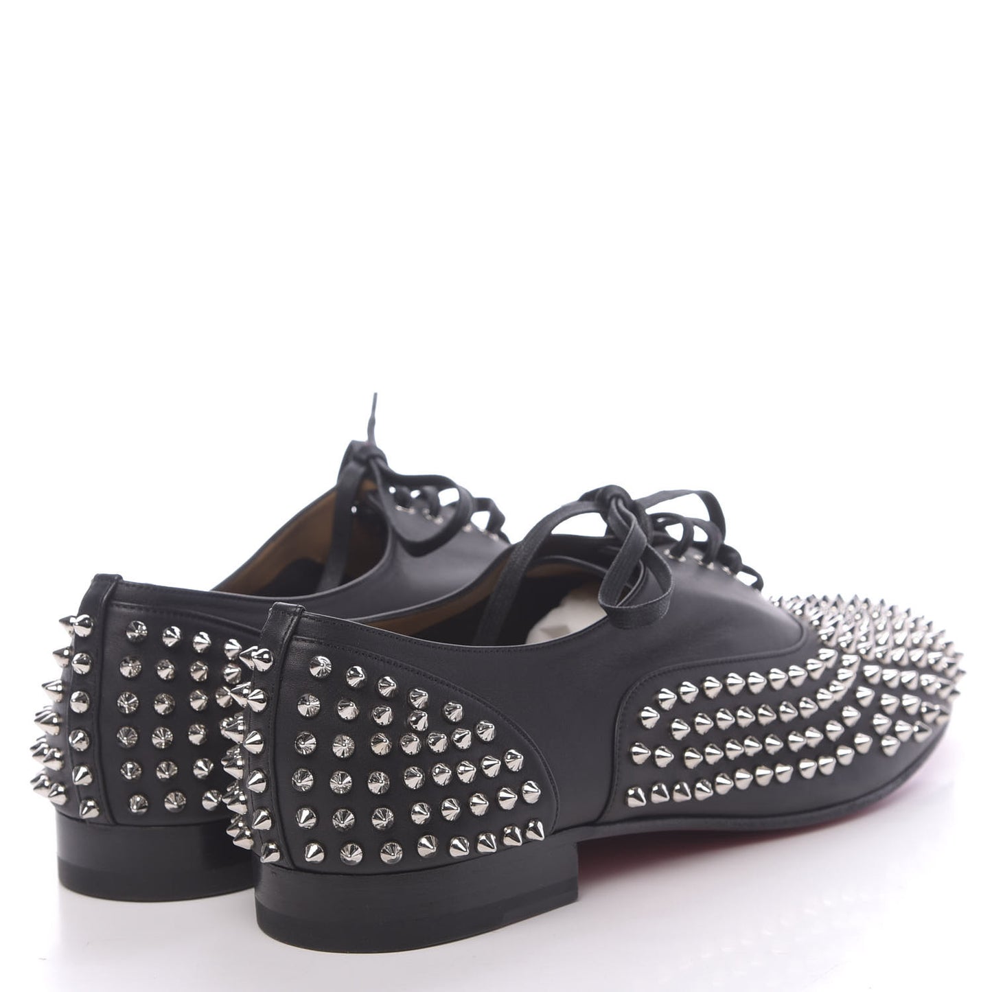 Calfskin Spike Mens Freddy Flat 46.5 Black