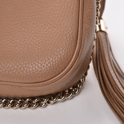 Gucci Pebbled Calfskin Medium Soho Flap Crossbody Camelia 13 of 14