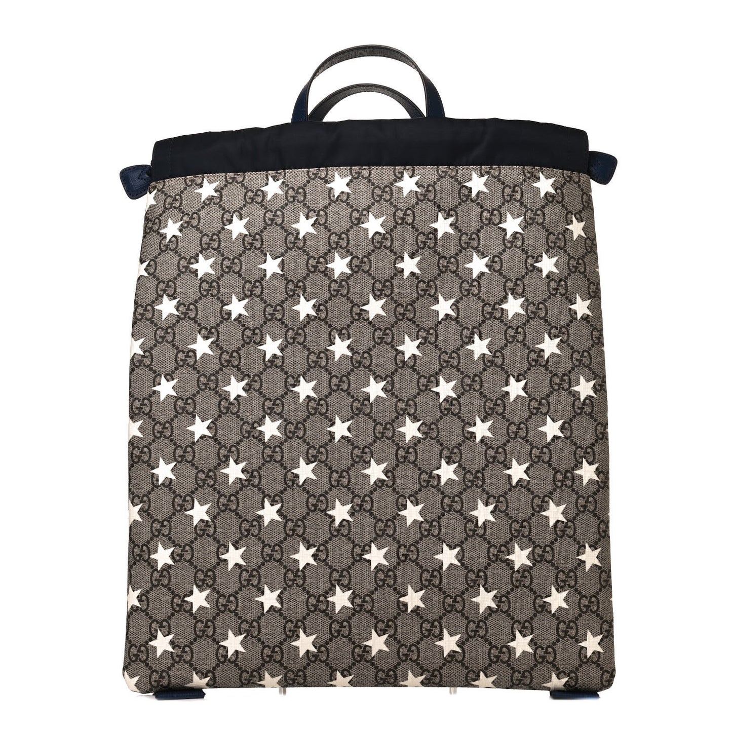 Soft GG Supreme Monogram Stars Childrens Drawstring Backpack Beige Ebony Yellow Royal