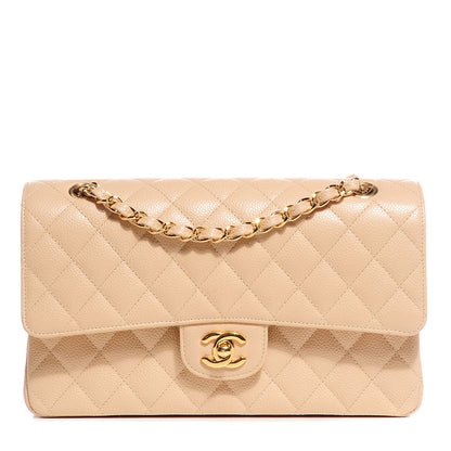 Chanel Caviar Quilted Medium Double Flap Beige Clair 1 of 9