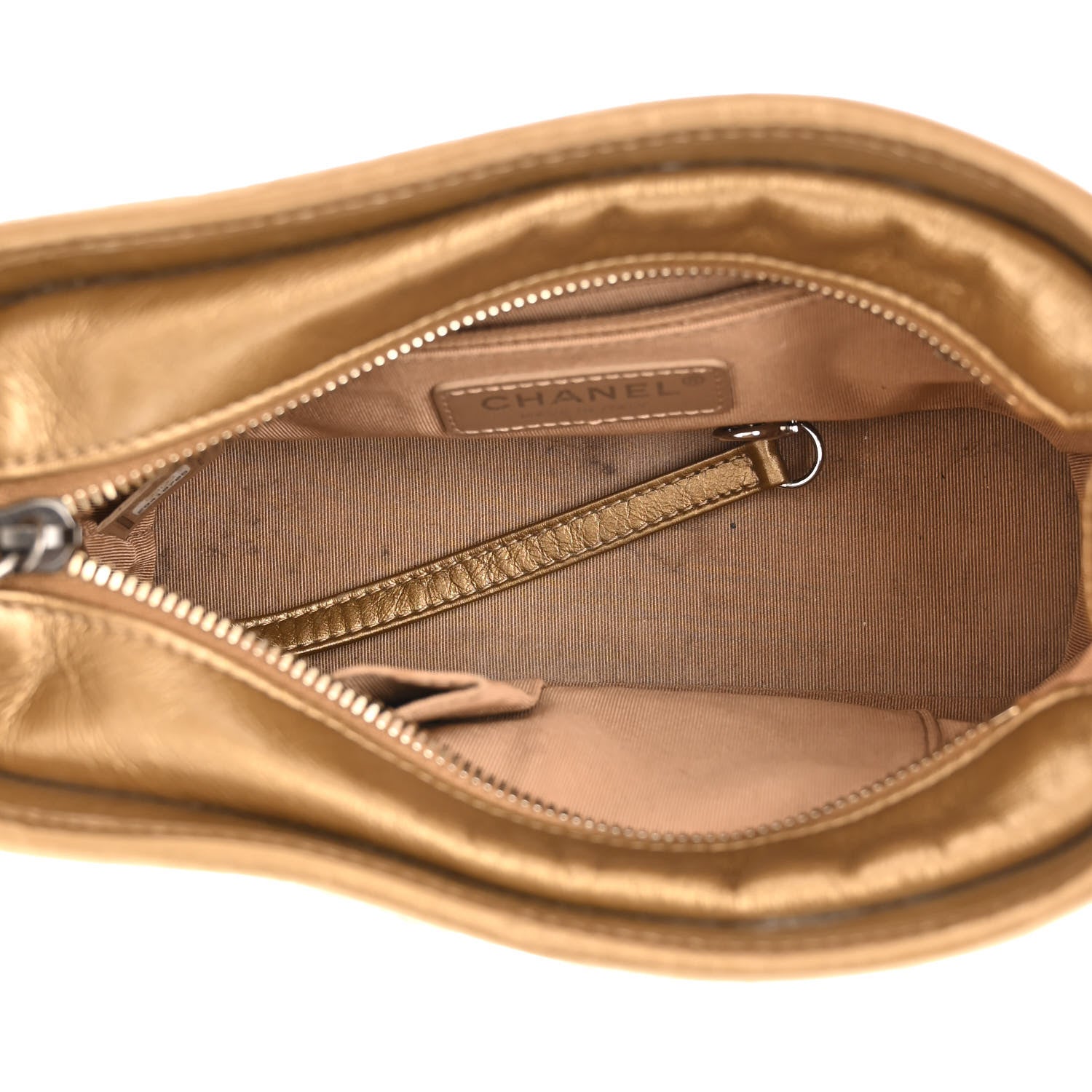 Chanel Tweed Calfskin Small Gabrielle Hobo Gold 5 of 10