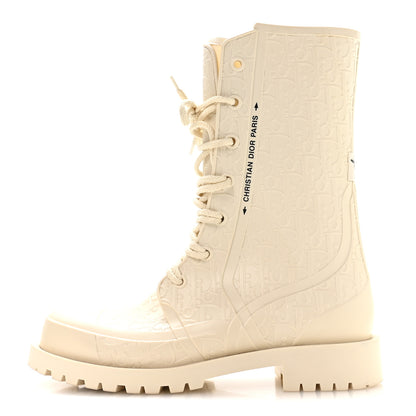 Christian Dior Oblique Rubber Diorcamp Boots 39 Off White 1 of 7