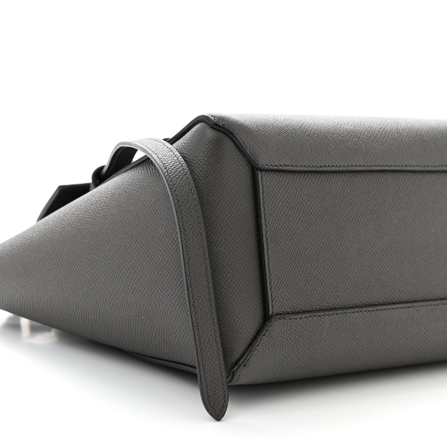 Grained Calfskin Micro Belt Bag Grey