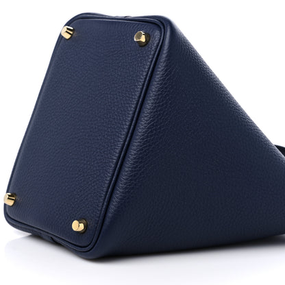 Hermes Taurillon Clemence Picotin Lock 18 PM Bleu Nuit 8 of 9
