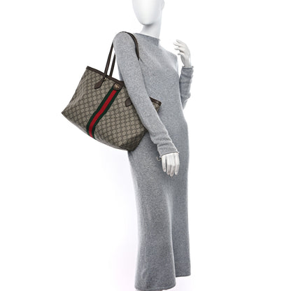 Gucci X BALENCIAGA BB Supreme Monogram Web Medium Ophidia Shopping Tote Beige New Acero 2 of 14